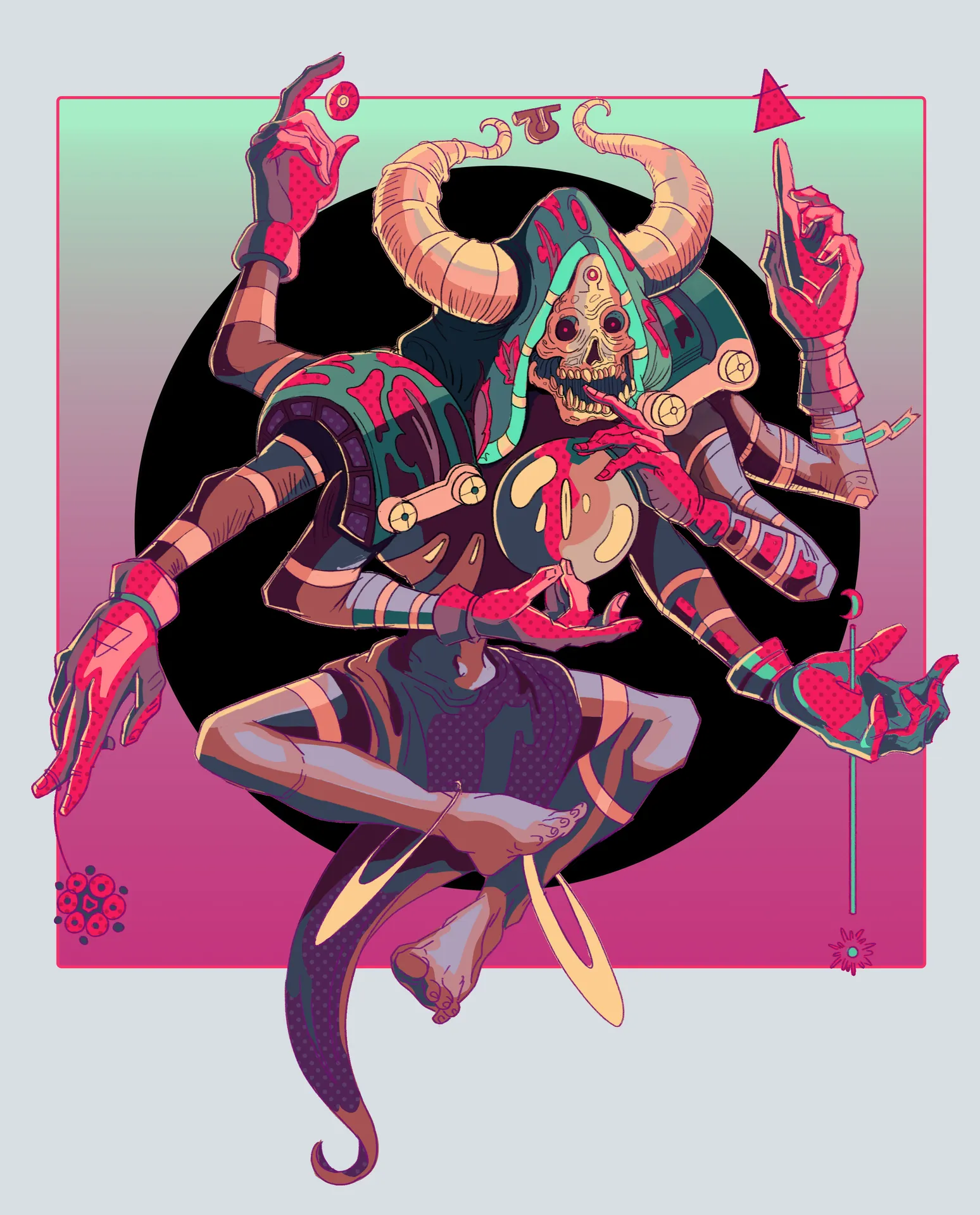 Arte para videos de letras - Demon's Quest Band