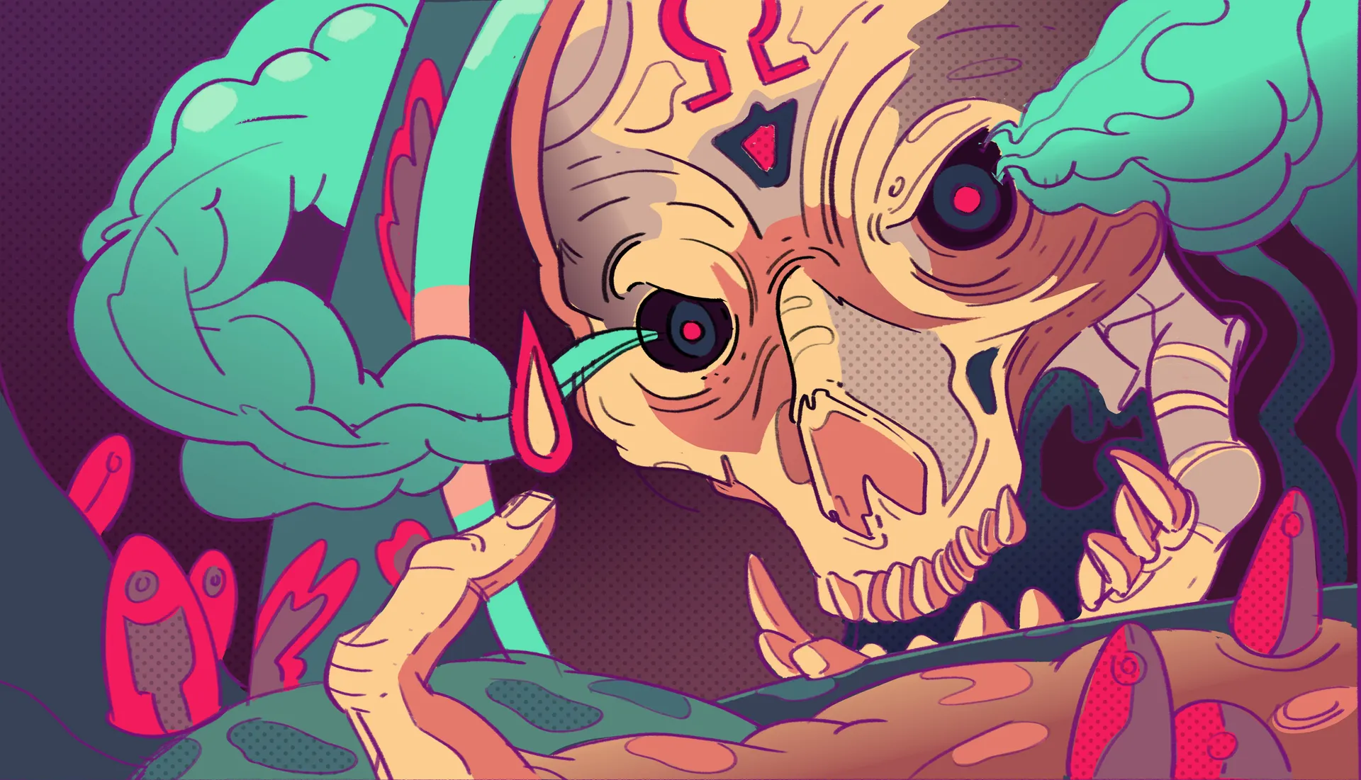 Arte para videos de letras - Demon's Quest Band