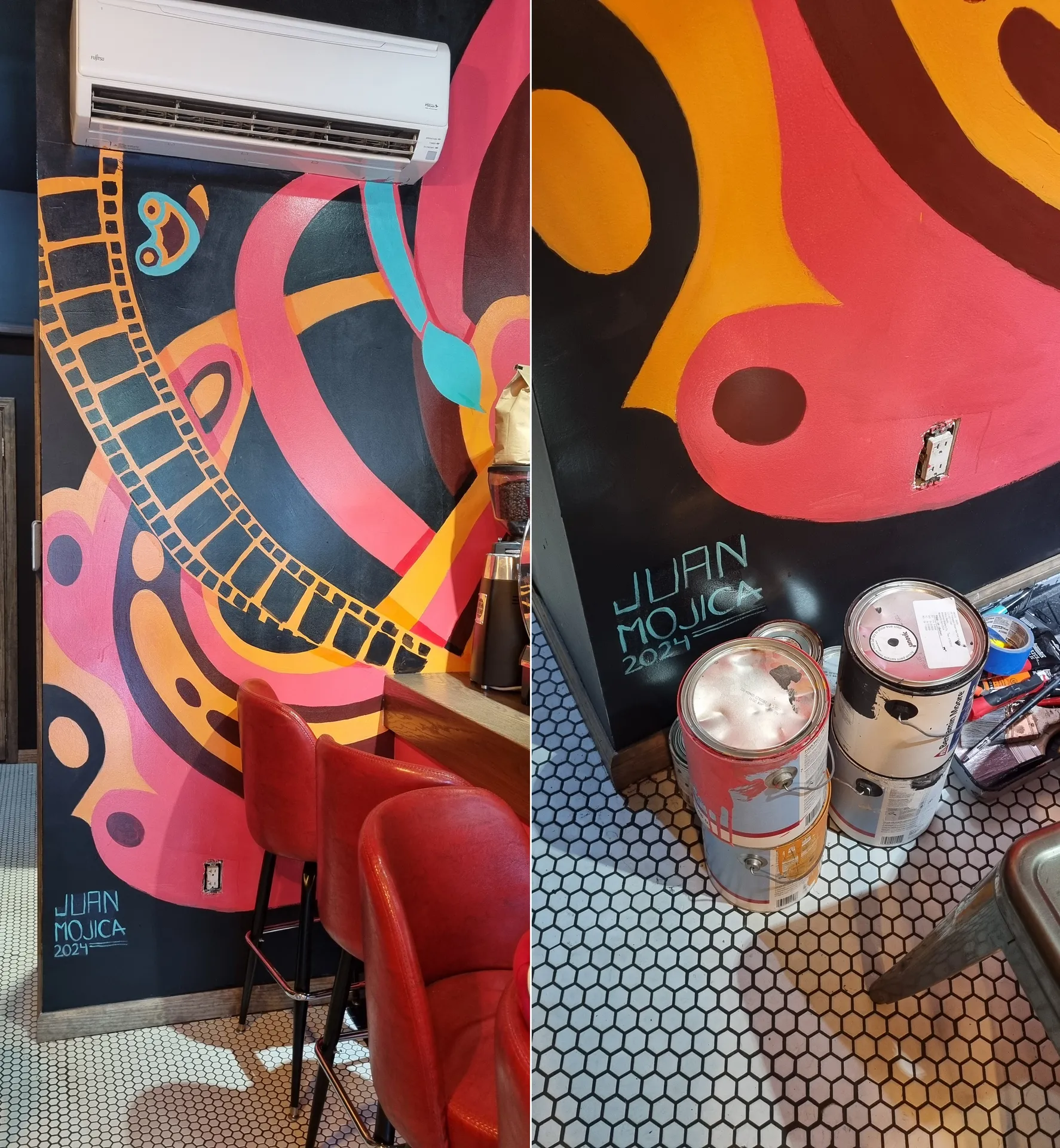 Mural en Perk 93 Café - Nueva York